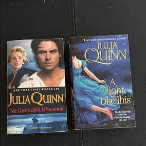 2 Book Set - Julia Quinn Mr. Cavendish I Presume, A Night Like This